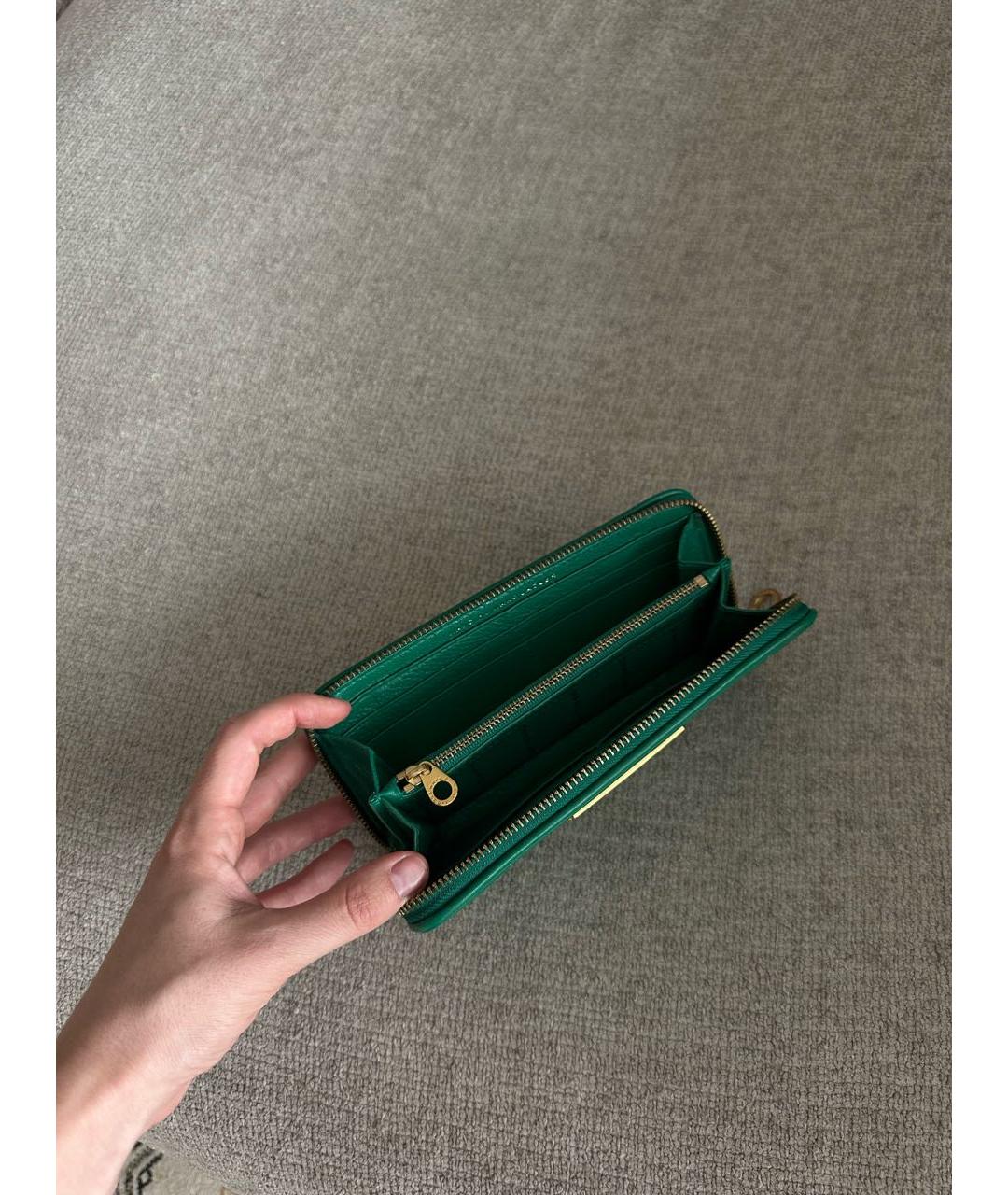 MARC BY MARC JACOBS Зеленый кожаный кошелек, фото 3