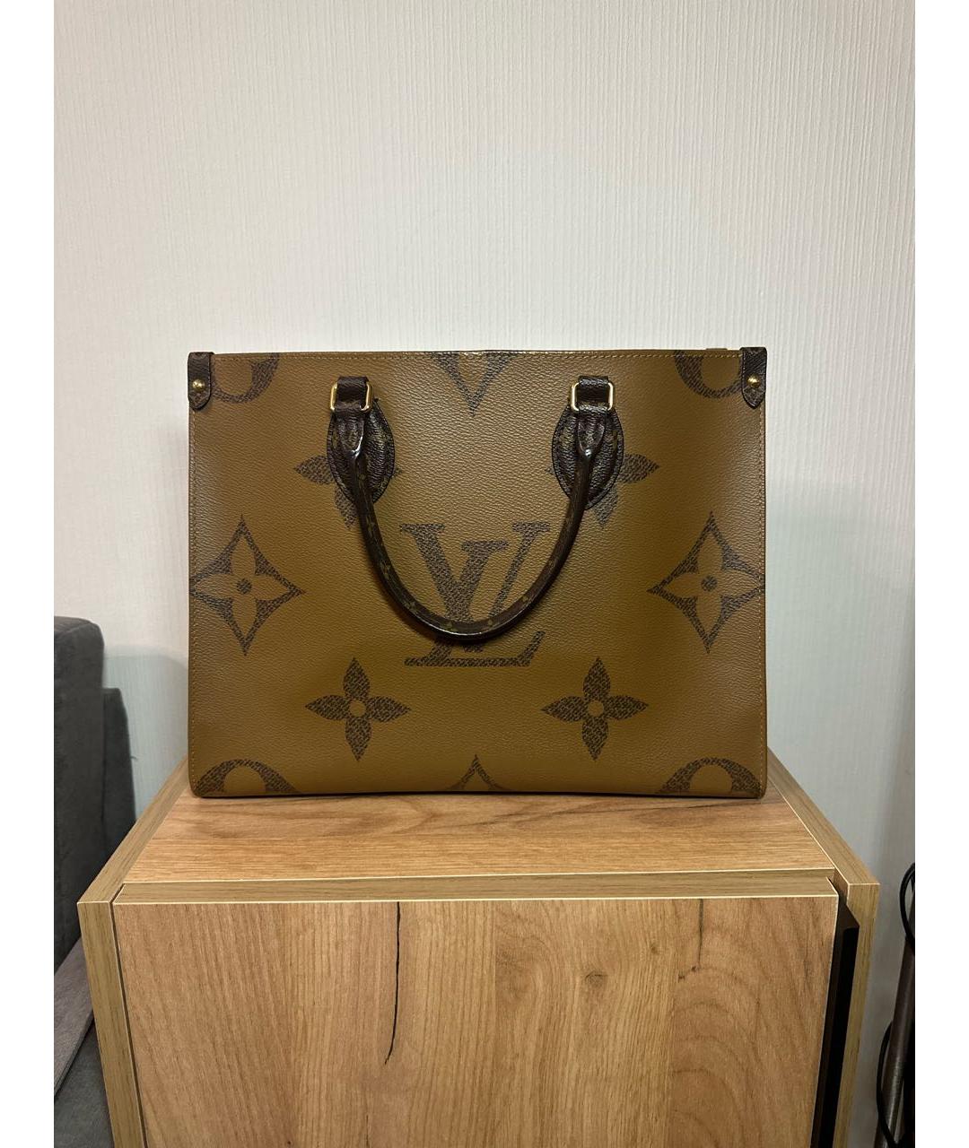 LOUIS VUITTON Коричневая сумка тоут, фото 9