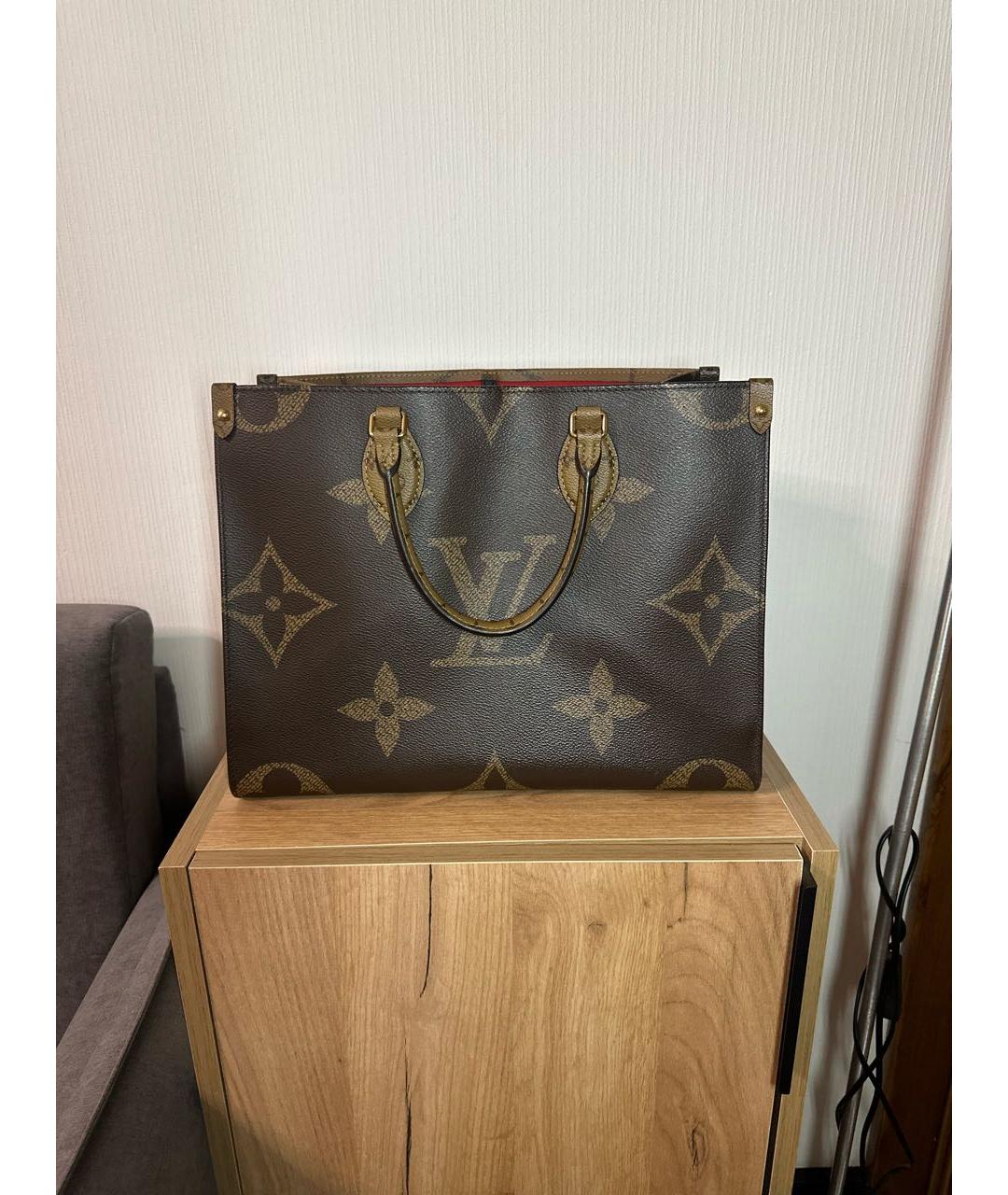 LOUIS VUITTON Коричневая сумка тоут, фото 3