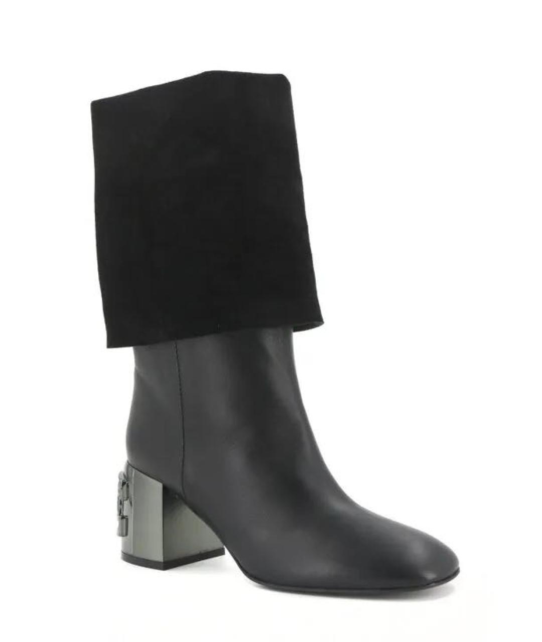 CASADEI Черные кожаные сапоги, фото 2