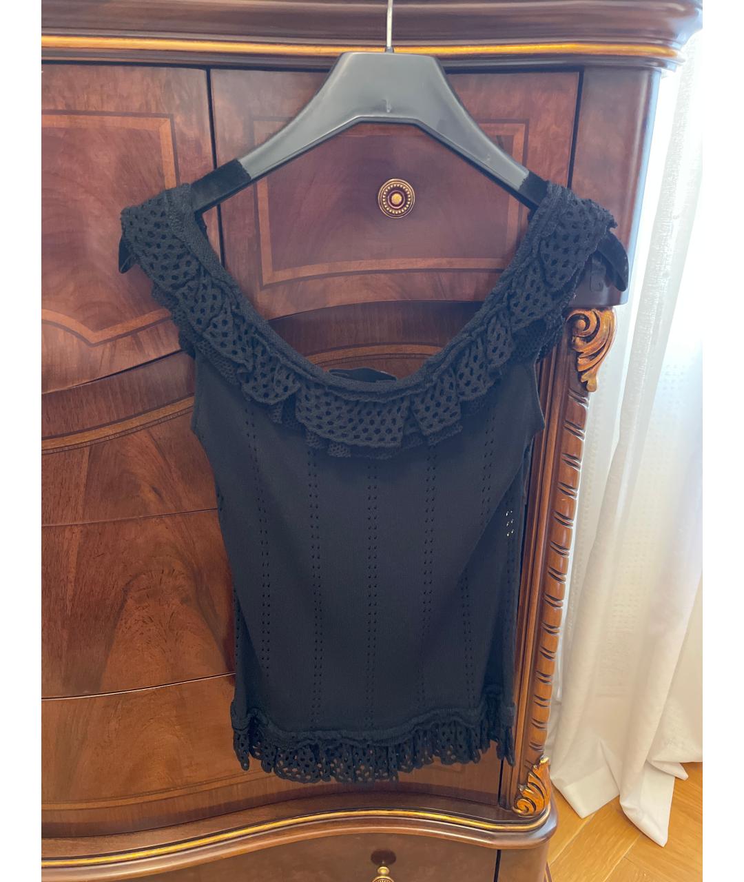 MOSCHINO Черная майка, фото 2