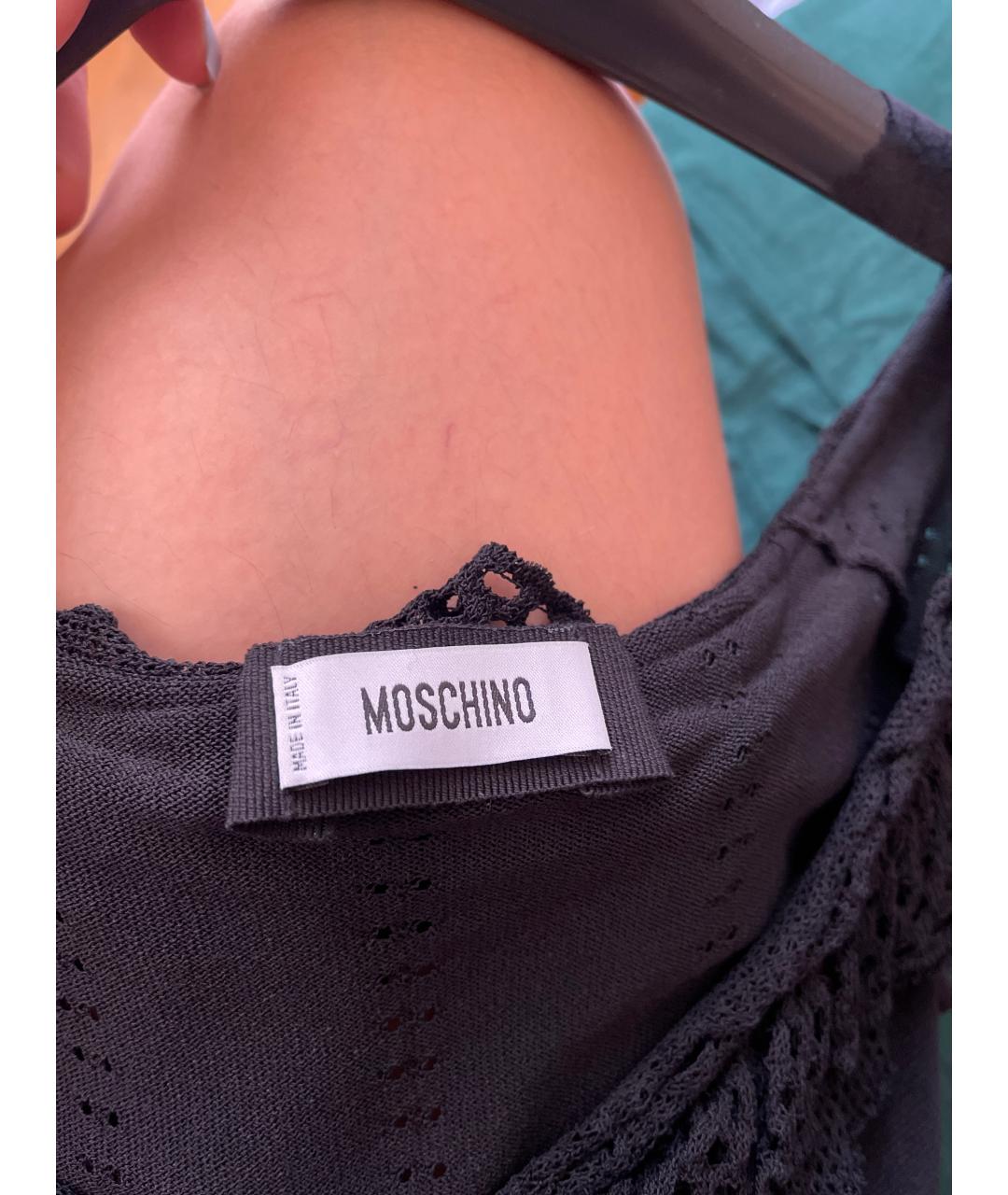 MOSCHINO Черная майка, фото 3
