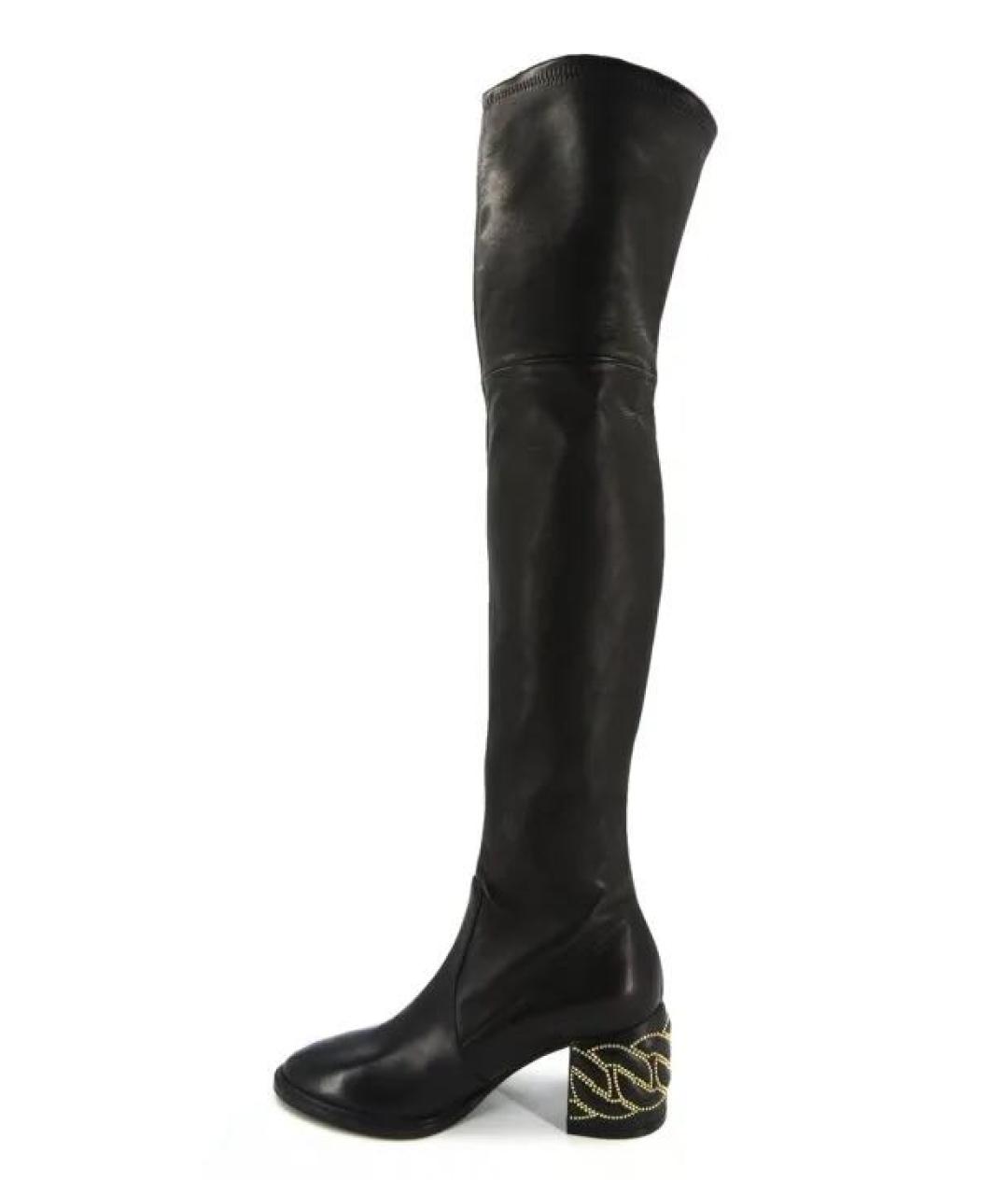 CASADEI Черные кожаные ботфорты, фото 3