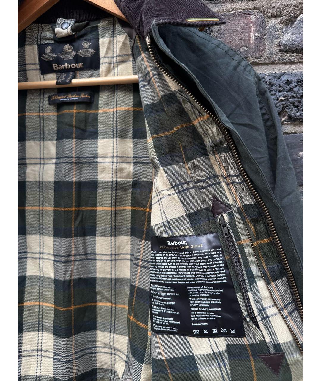 BARBOUR Зеленая хлопковая куртка, фото 8
