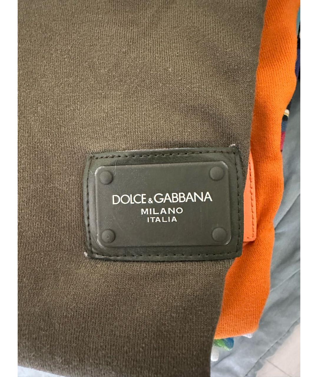 DOLCE&GABBANA Хаки футболка, фото 3
