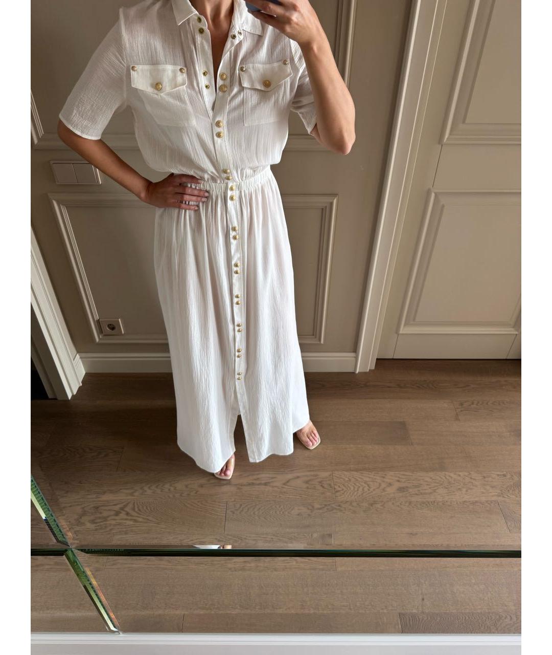 BALMAIN Бежевое хлопковое повседневное платье, фото 2