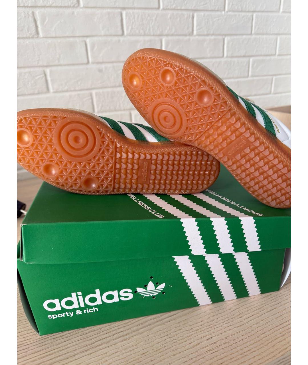 SPORTY AND RICH Белые кожаные кеды, фото 4