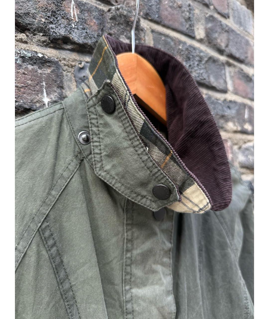 BARBOUR Зеленая хлопковая куртка, фото 4