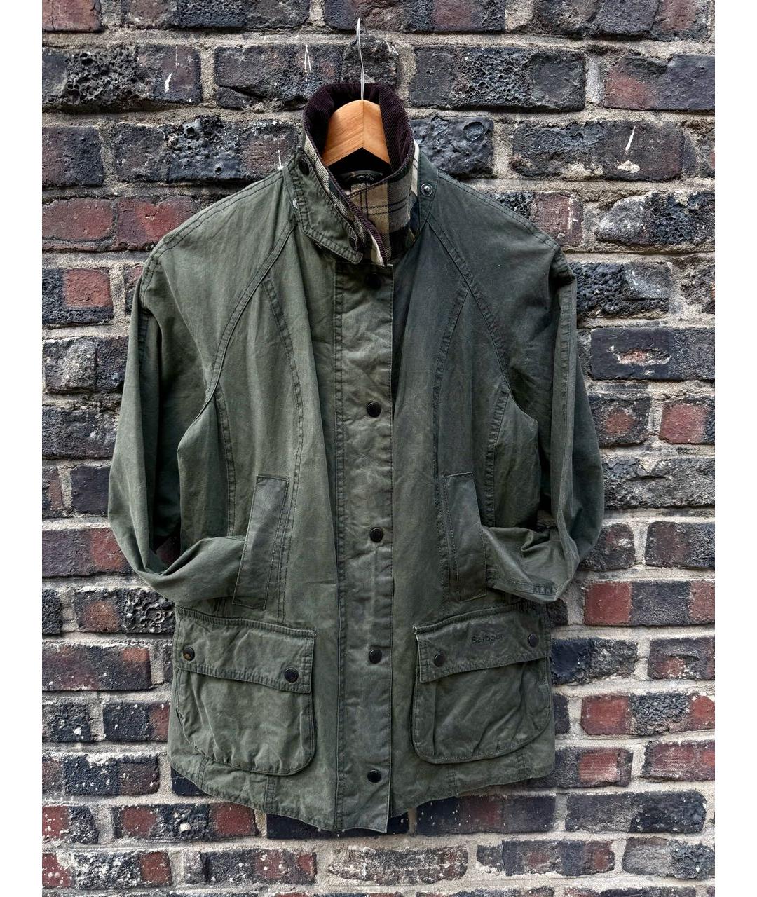 BARBOUR Зеленая хлопковая куртка, фото 6