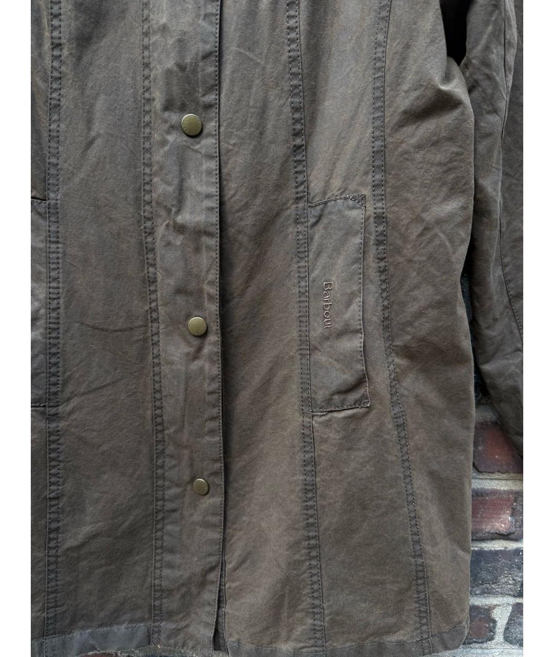 BARBOUR Коричневая хлопковая куртка, фото 3