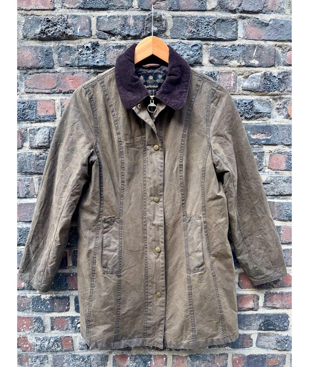 BARBOUR Коричневая хлопковая куртка, фото 9