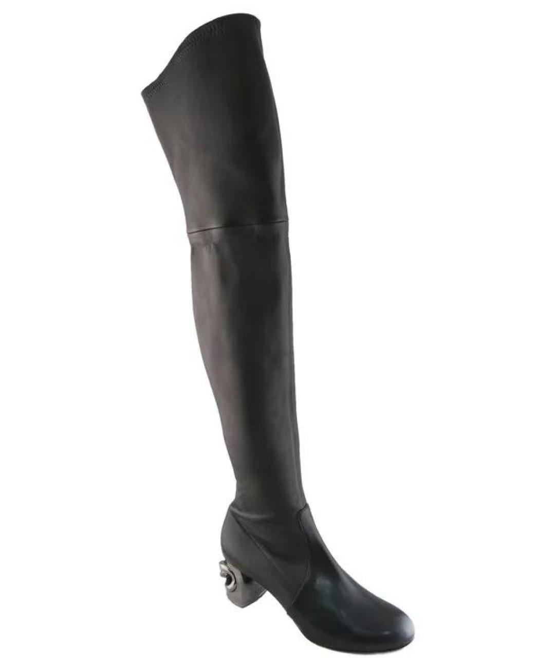 CASADEI Серые кожаные ботфорты, фото 1