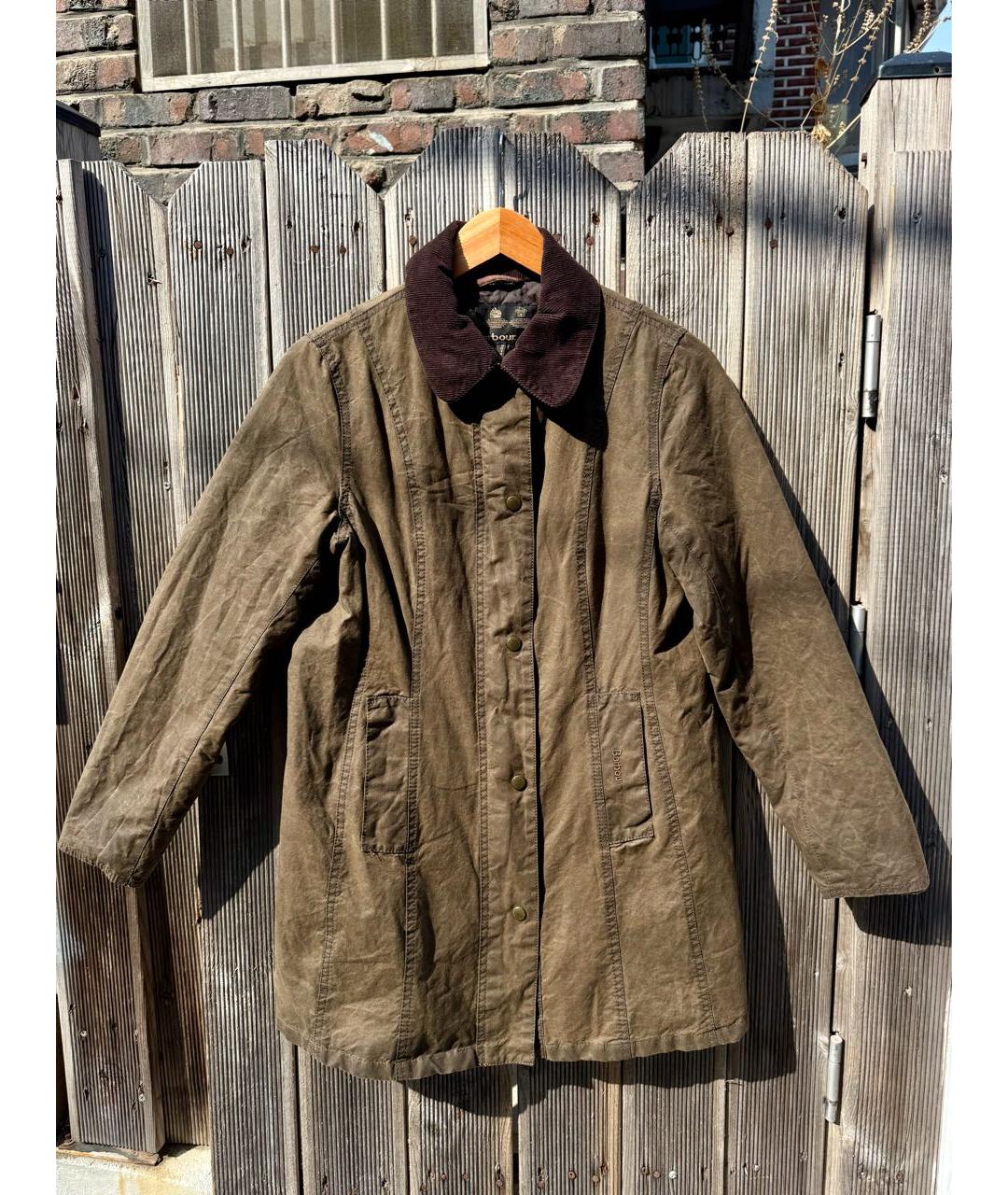 BARBOUR Коричневая хлопковая куртка, фото 9