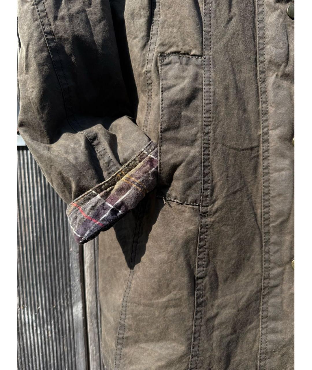 BARBOUR Коричневая хлопковая куртка, фото 6