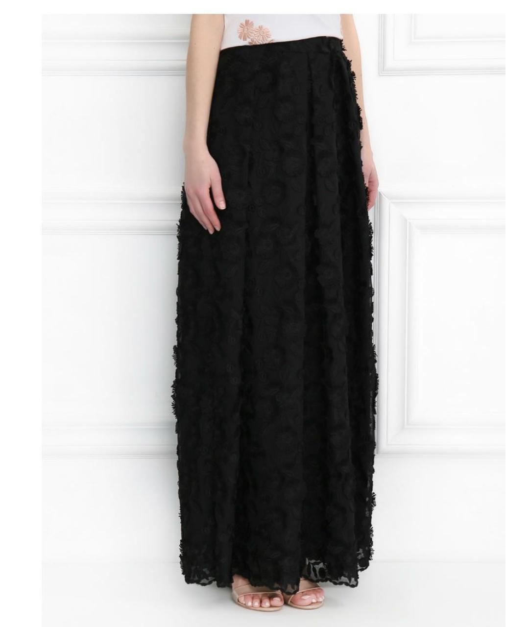 BOUTIQUE MOSCHINO Черная полиэстеровая юбка макси, фото 7