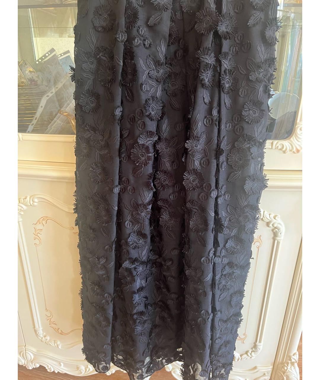 BOUTIQUE MOSCHINO Черная полиэстеровая юбка макси, фото 4