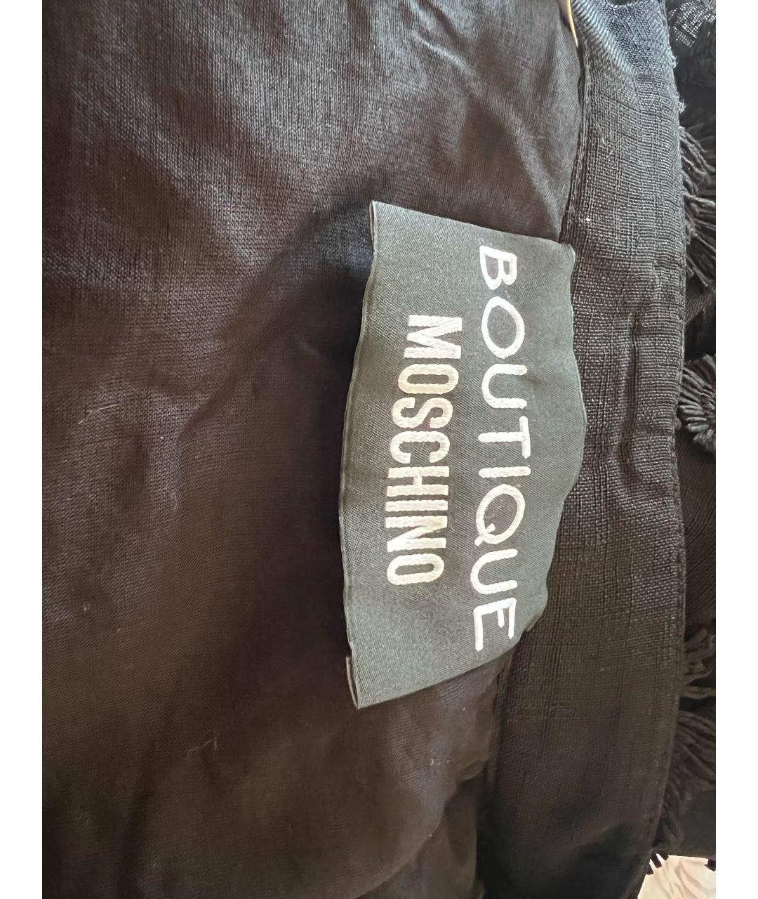 BOUTIQUE MOSCHINO Черная полиэстеровая юбка макси, фото 3