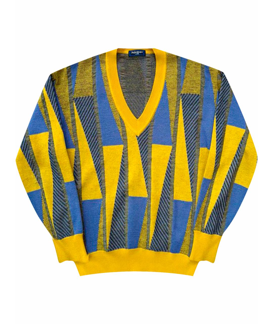 SAINT LAURENT Мульти хлопковый джемпер / свитер, фото 1