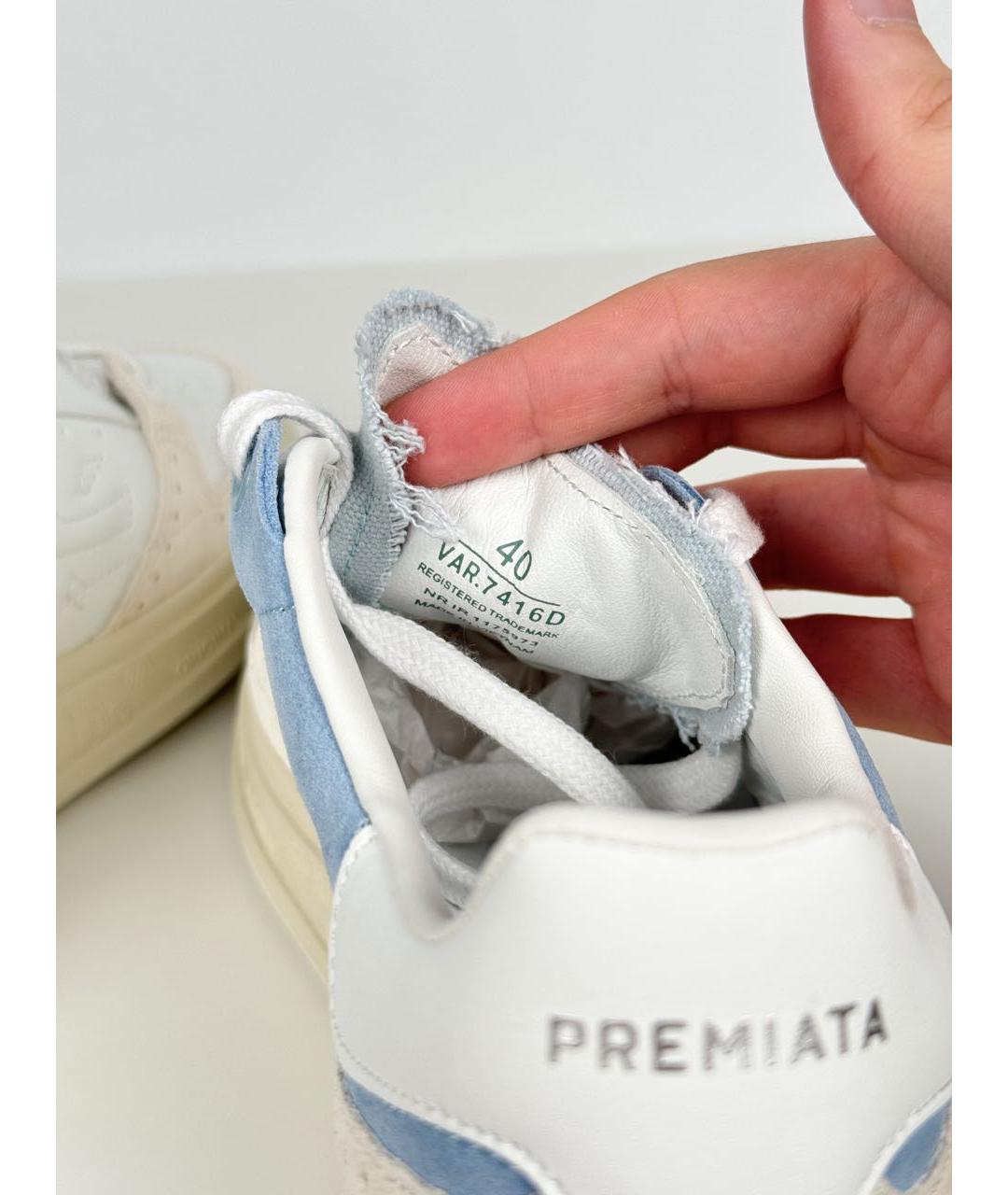 PREMIATA Белые кожаные кеды, фото 6
