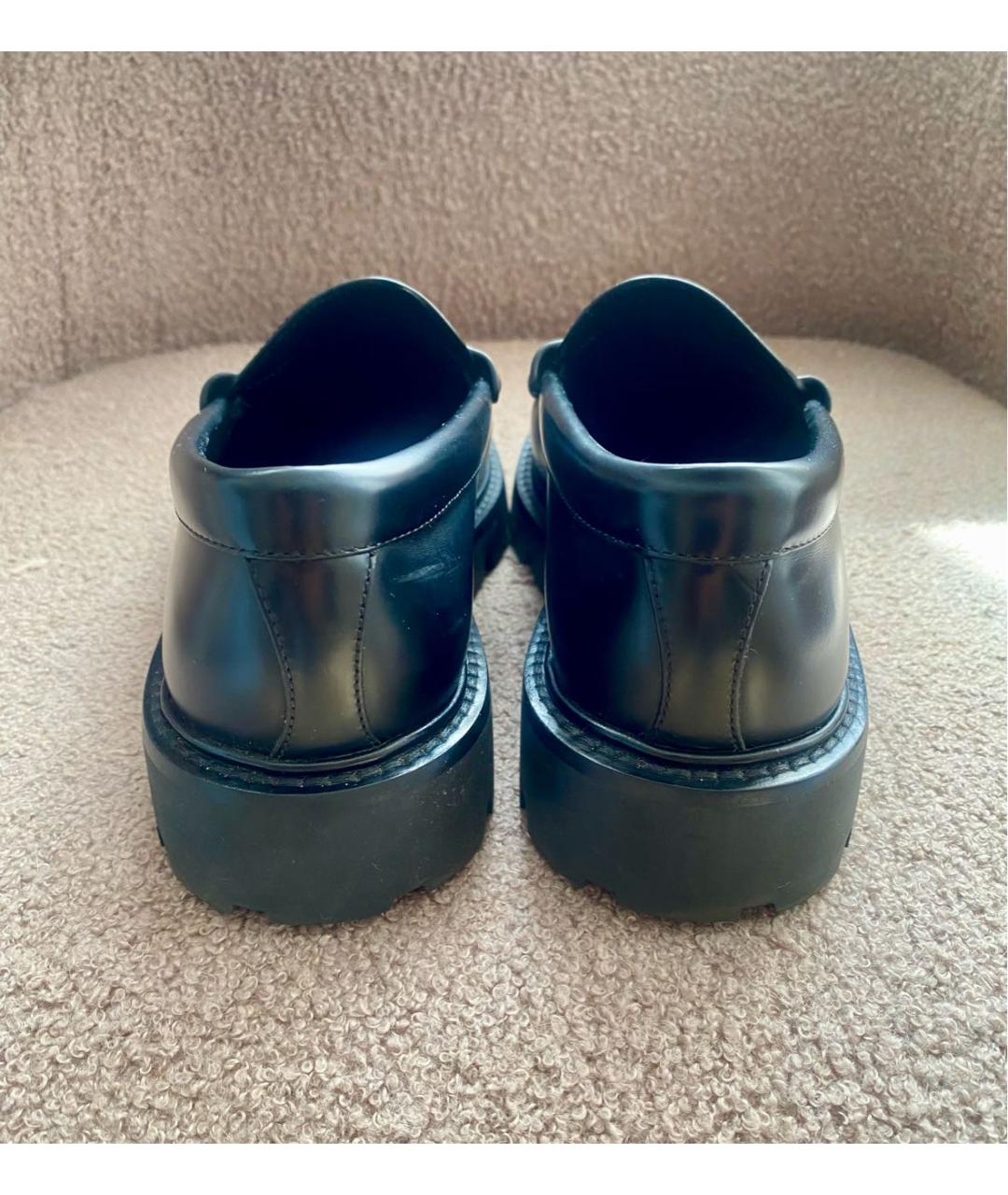 CELINE Черные кожаные лоферы, фото 4