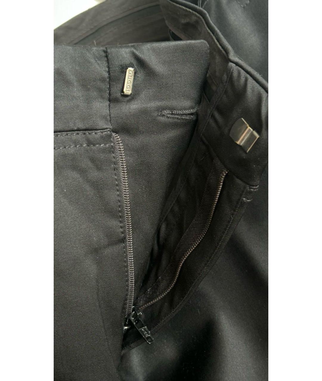 GUCCI Черные шерстяные брюки узкие, фото 6