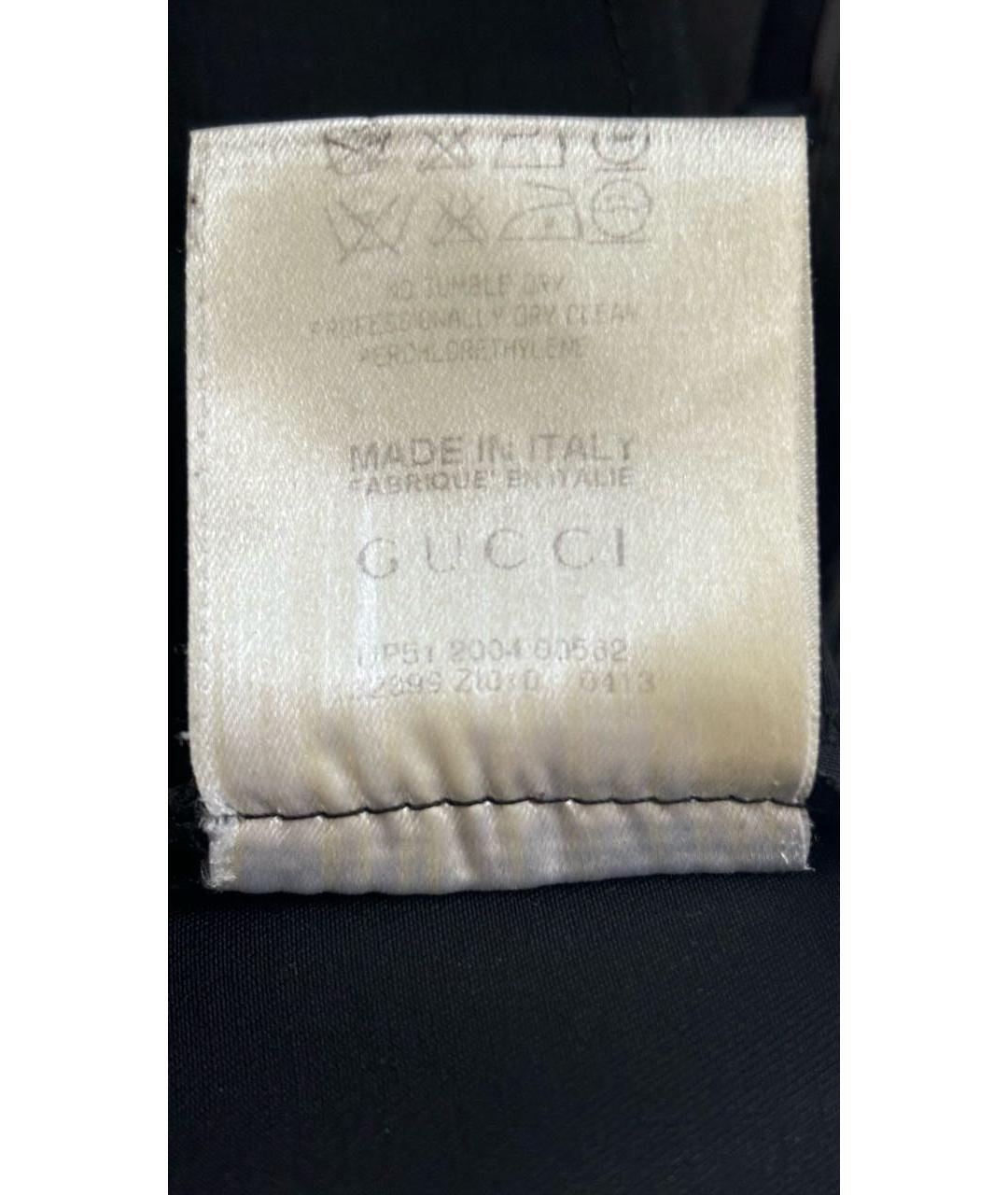 GUCCI Черные шерстяные брюки узкие, фото 8