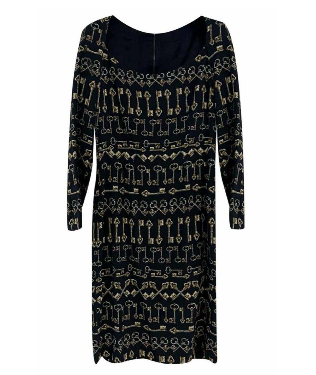 DOLCE&GABBANA Черное шелковое повседневное платье, фото 1