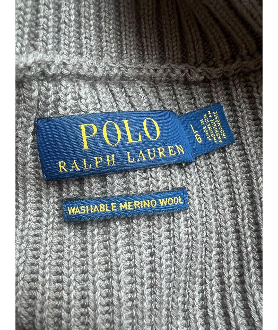 POLO RALPH LAUREN Коричневый шерстяной джемпер / свитер, фото 3