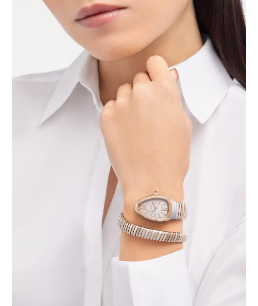 BVLGARI Серебряные часы из розового золота, фото 7