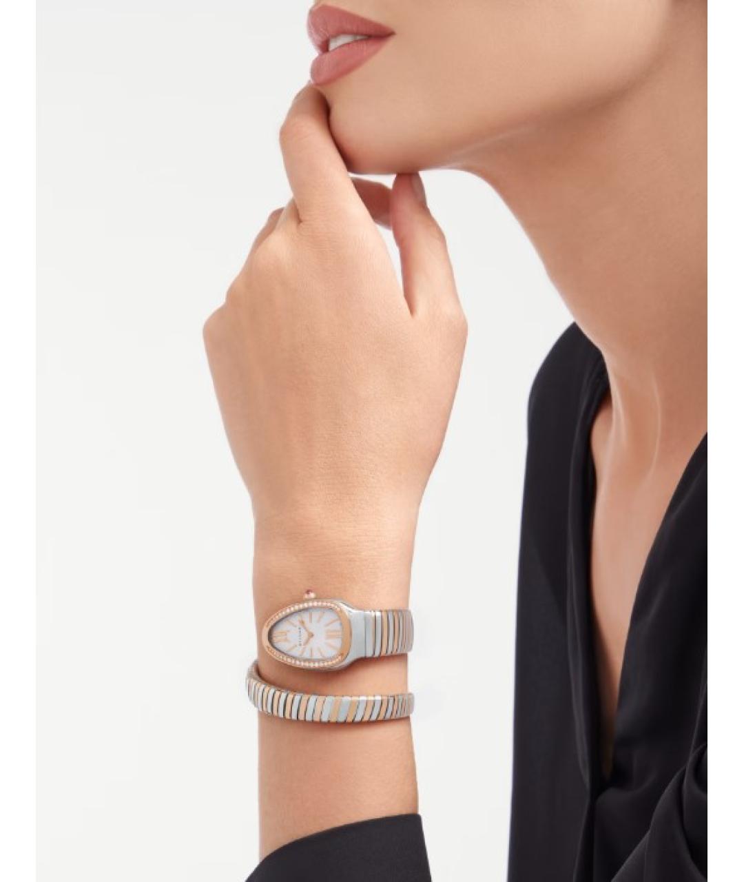 BVLGARI Серебряные часы из розового золота, фото 5
