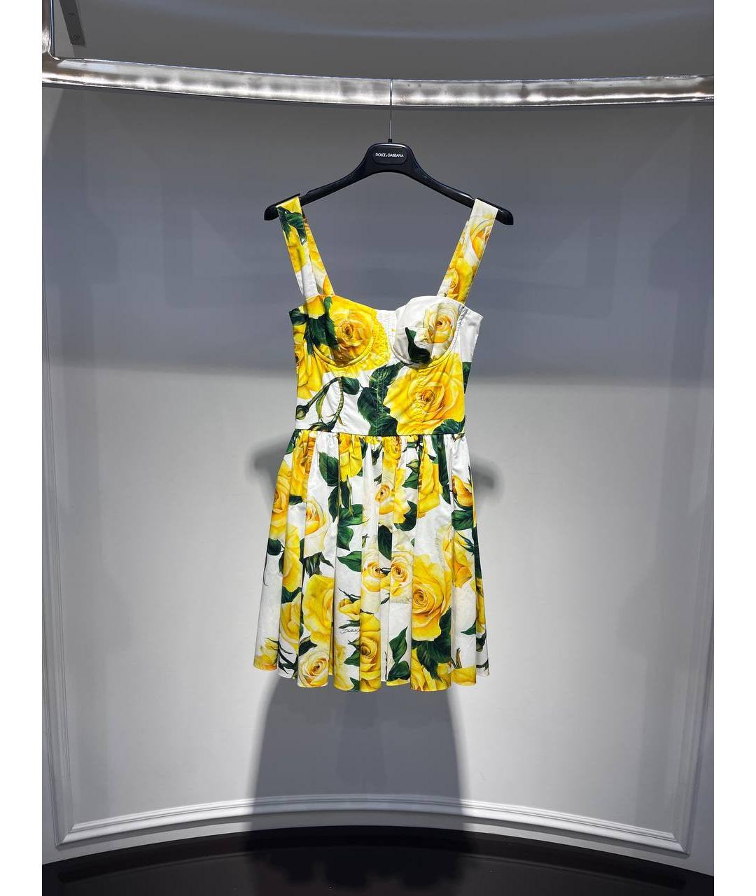 DOLCE&GABBANA Мульти хлопковое платье, фото 2