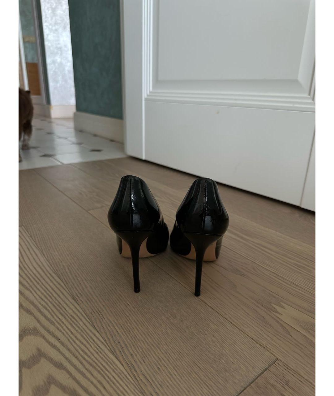 FERRAGAMO Черные туфли из лакированной кожи, фото 4