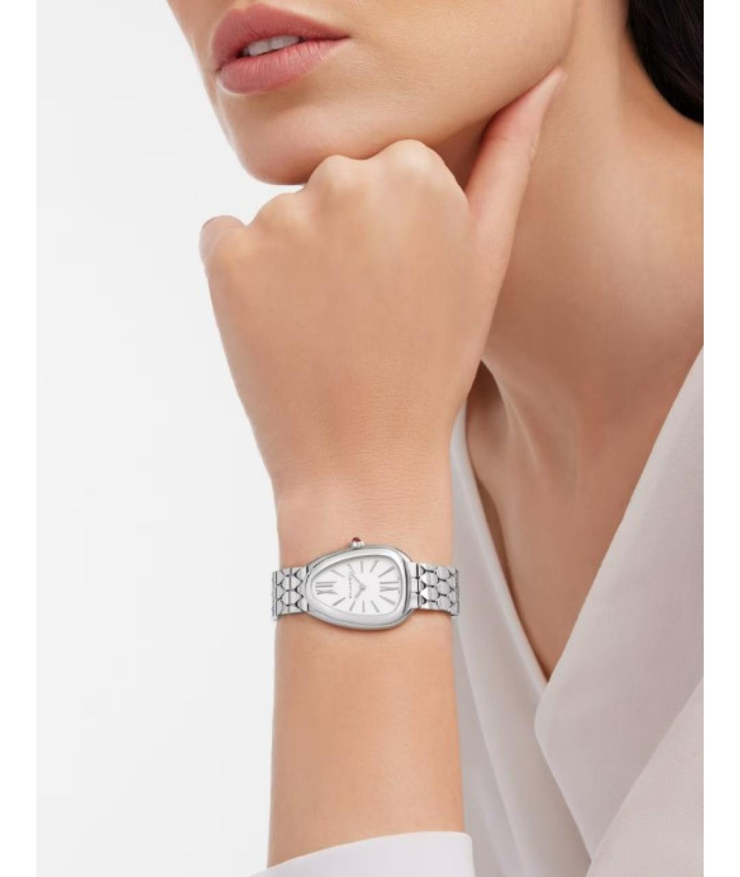 BVLGARI Серебряные металлические часы, фото 4
