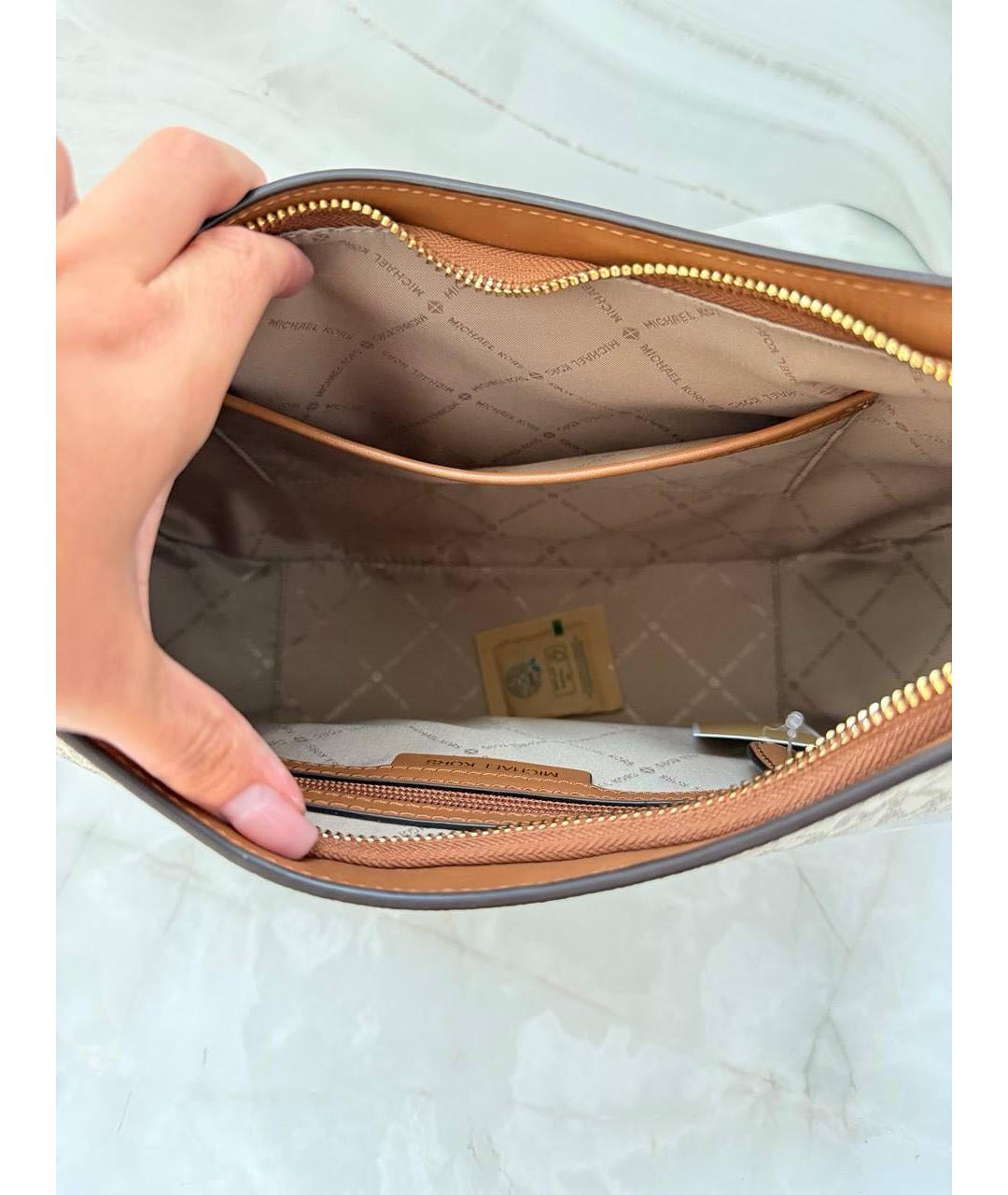 MICHAEL KORS Бежевая сумка через плечо, фото 6