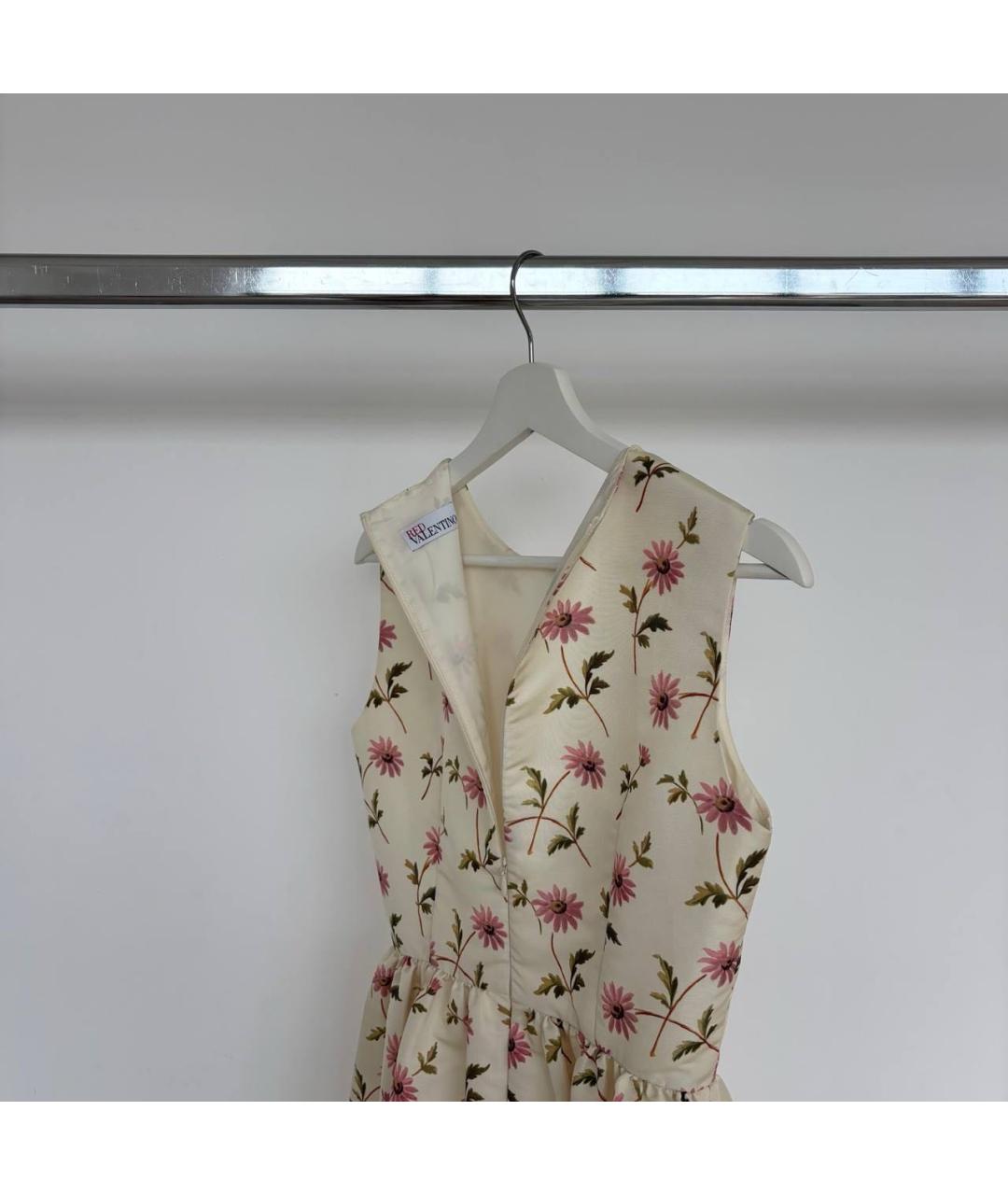 RED VALENTINO Бежевое коктейльное платье, фото 7
