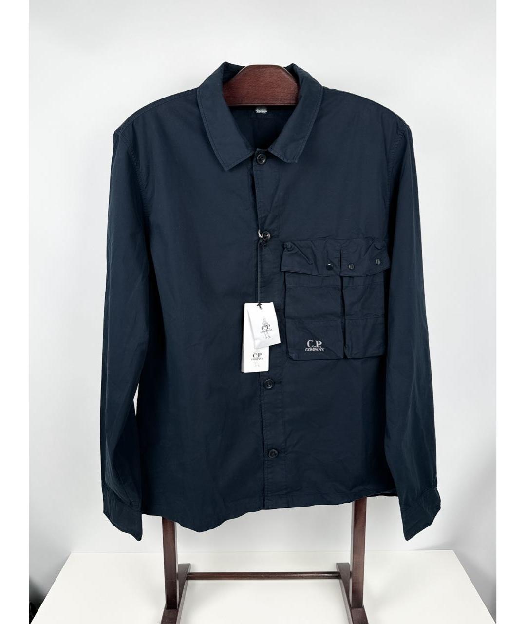 CP COMPANY Темно-синяя хлопковая кэжуал рубашка, фото 8