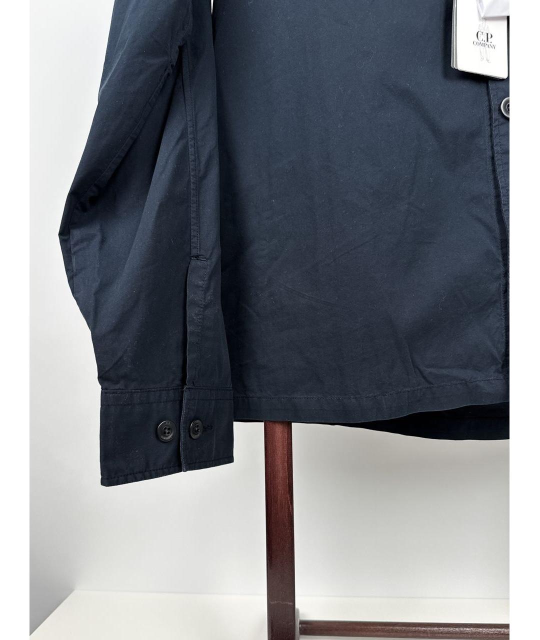 CP COMPANY Темно-синяя хлопковая кэжуал рубашка, фото 5