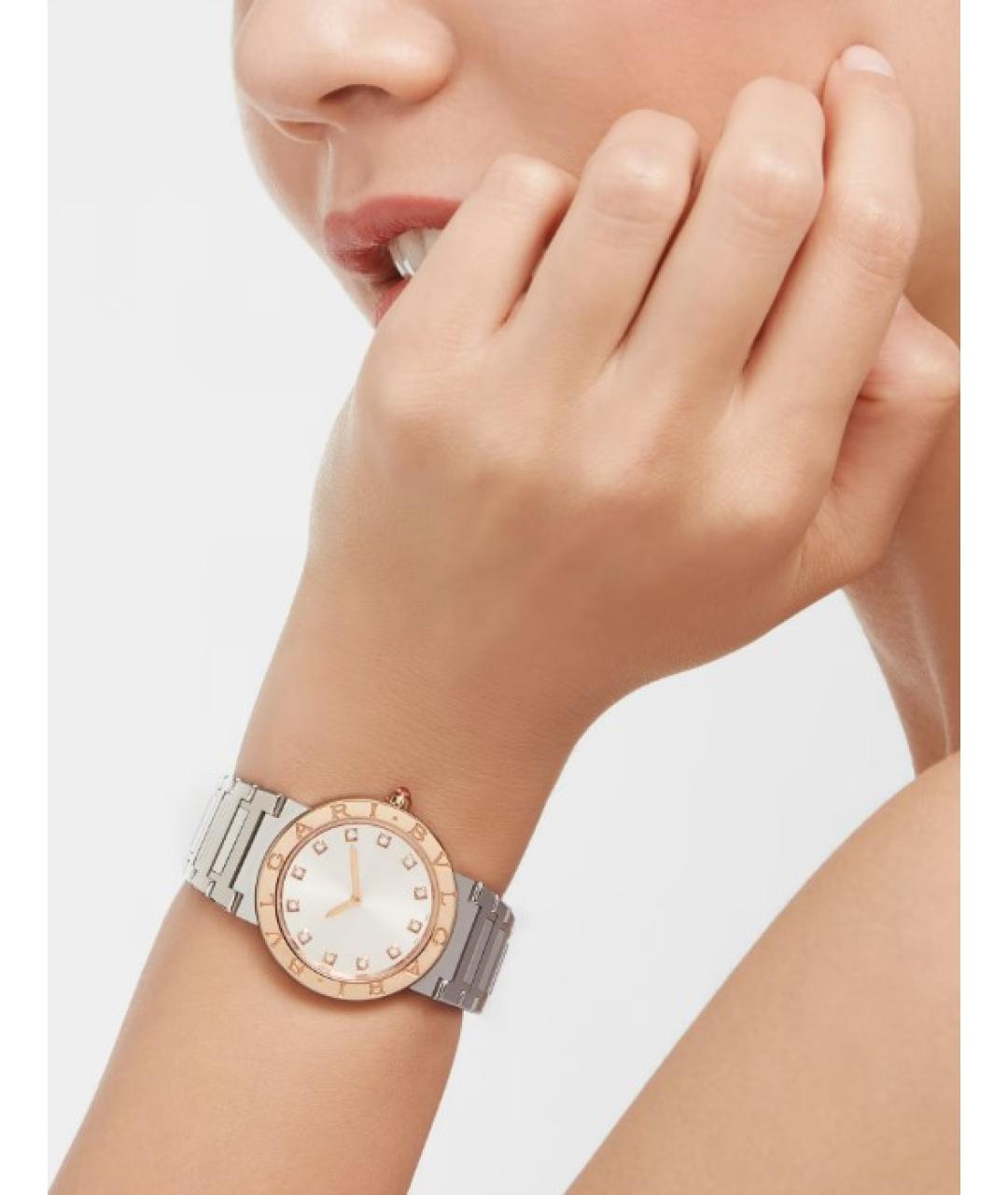BVLGARI Серебряные часы из розового золота, фото 7