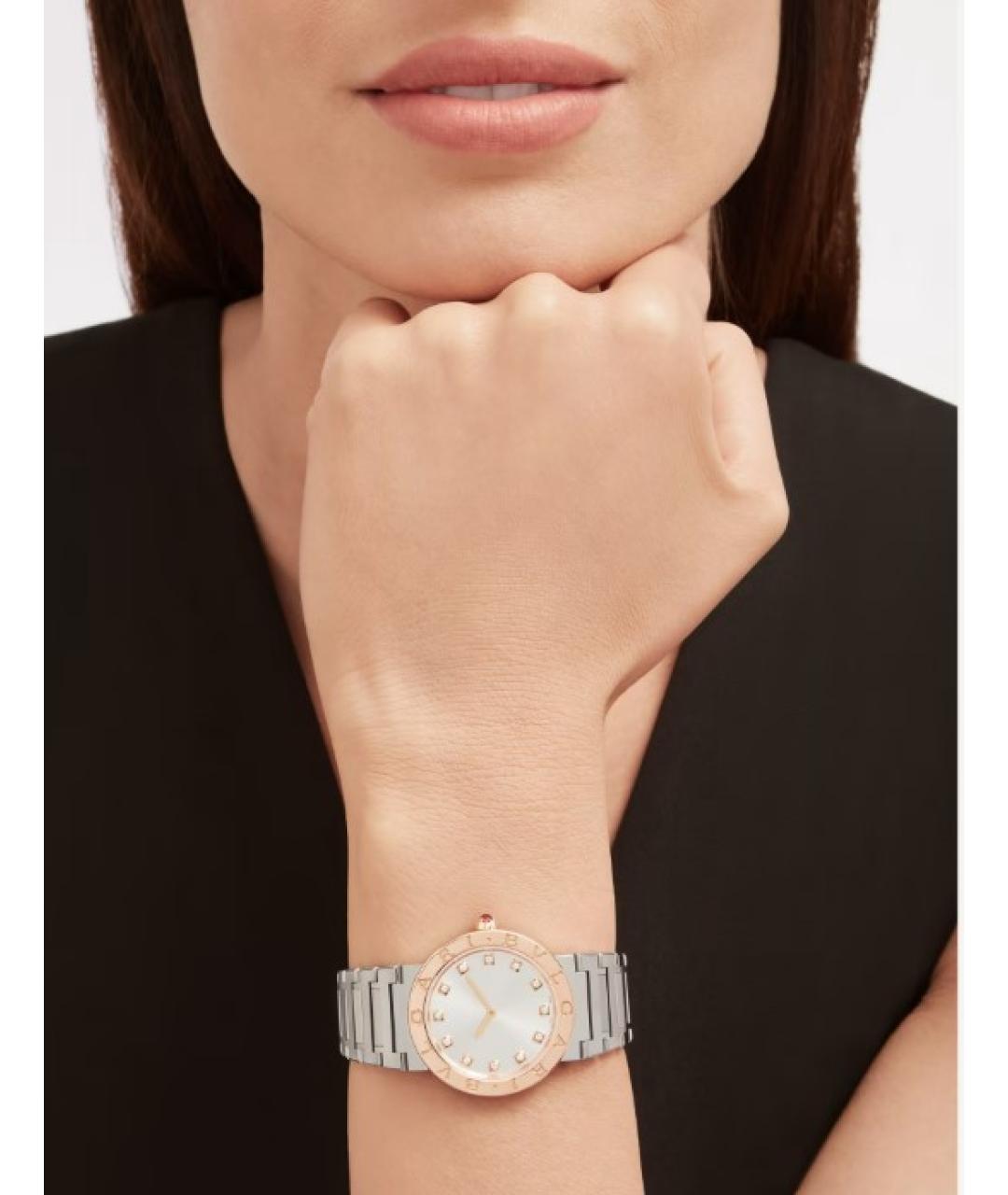 BVLGARI Серебряные часы из розового золота, фото 5