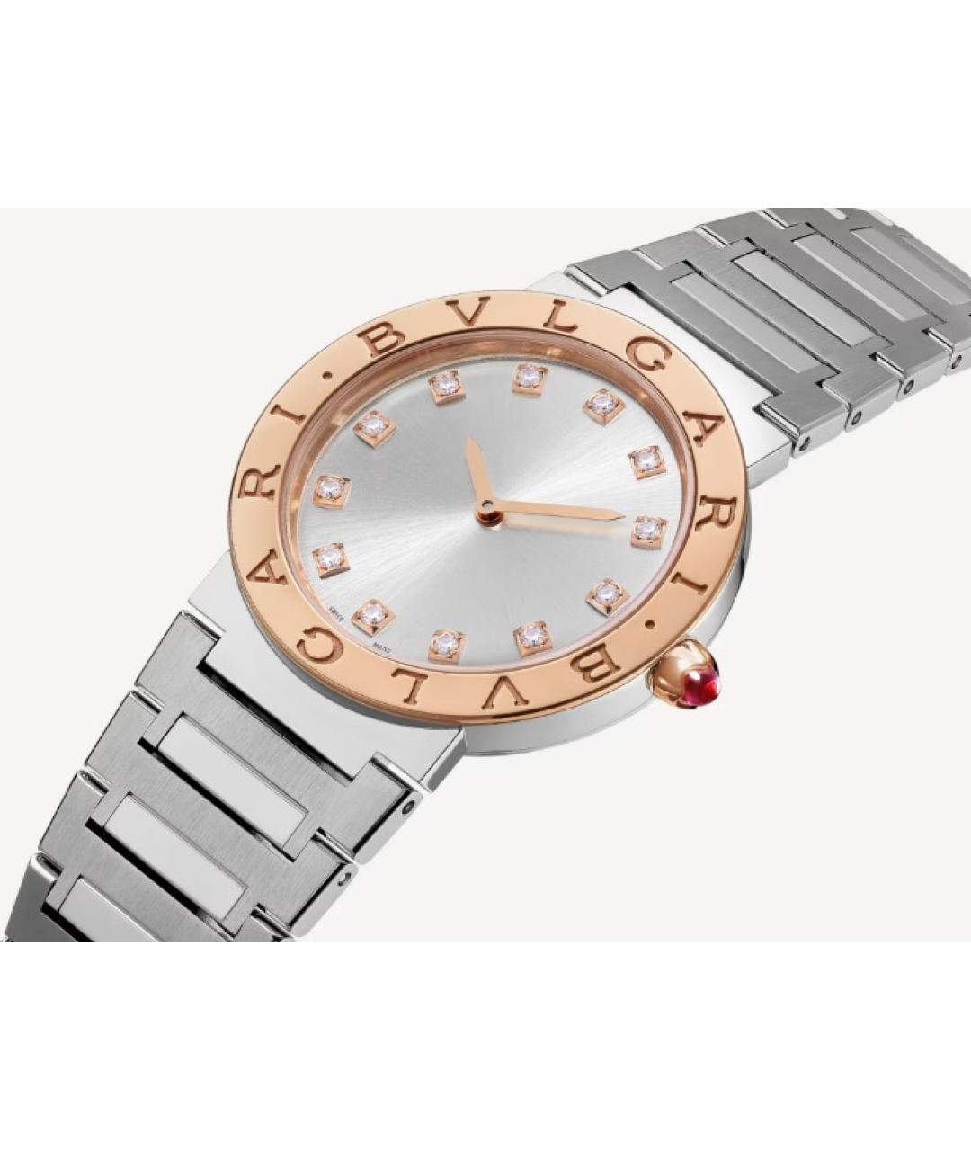 BVLGARI Серебряные часы из розового золота, фото 2