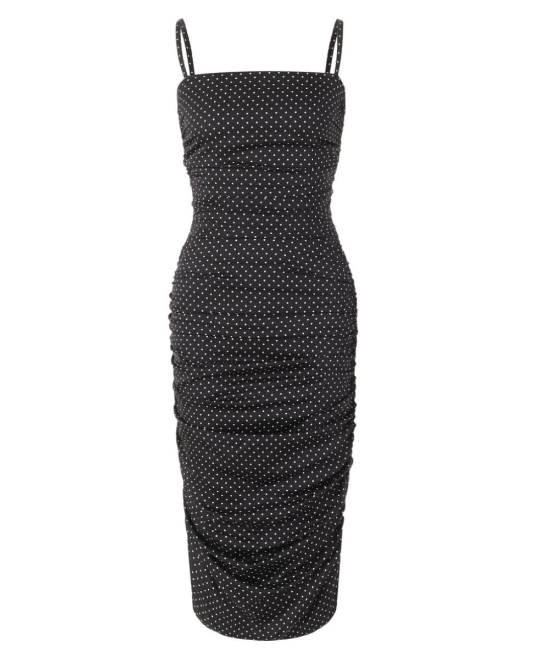 DOLCE&GABBANA Черное шелковое платье, фото 1
