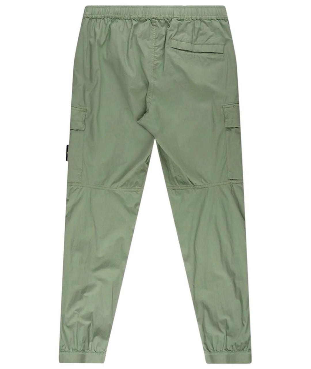 STONE ISLAND Хаки хлопковые повседневные брюки, фото 3