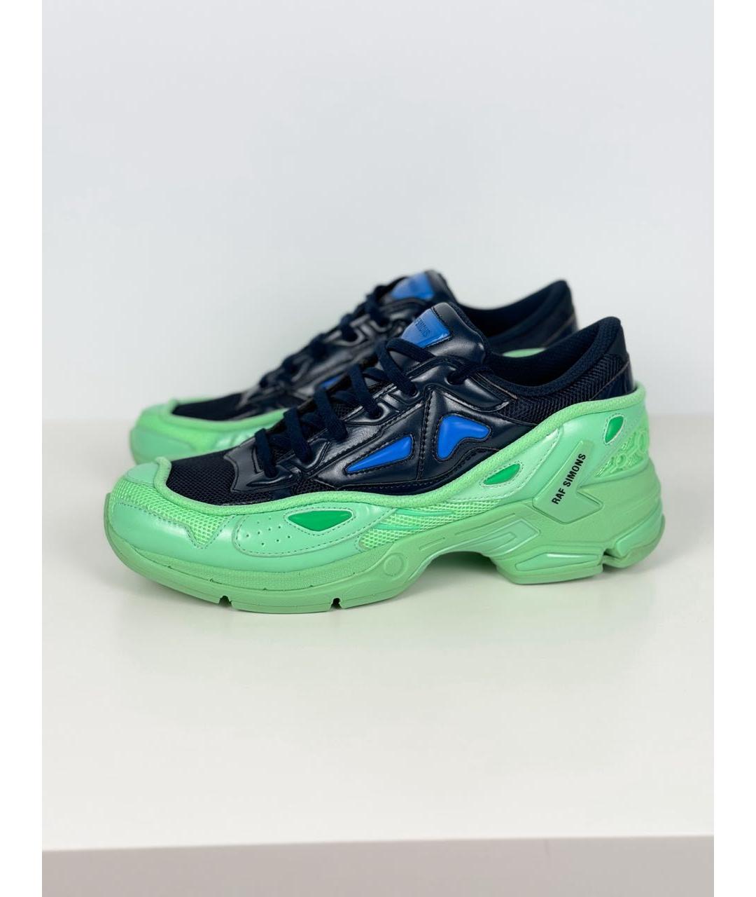 RAF SIMONS Темно-синие текстильные низкие кроссовки / кеды, фото 2
