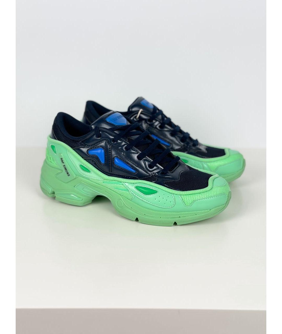 RAF SIMONS Темно-синие текстильные низкие кроссовки / кеды, фото 4