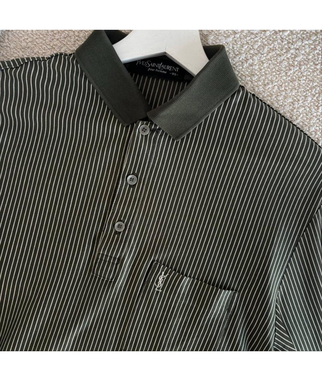 SAINT LAURENT Хаки хлопковый джемпер / свитер, фото 3