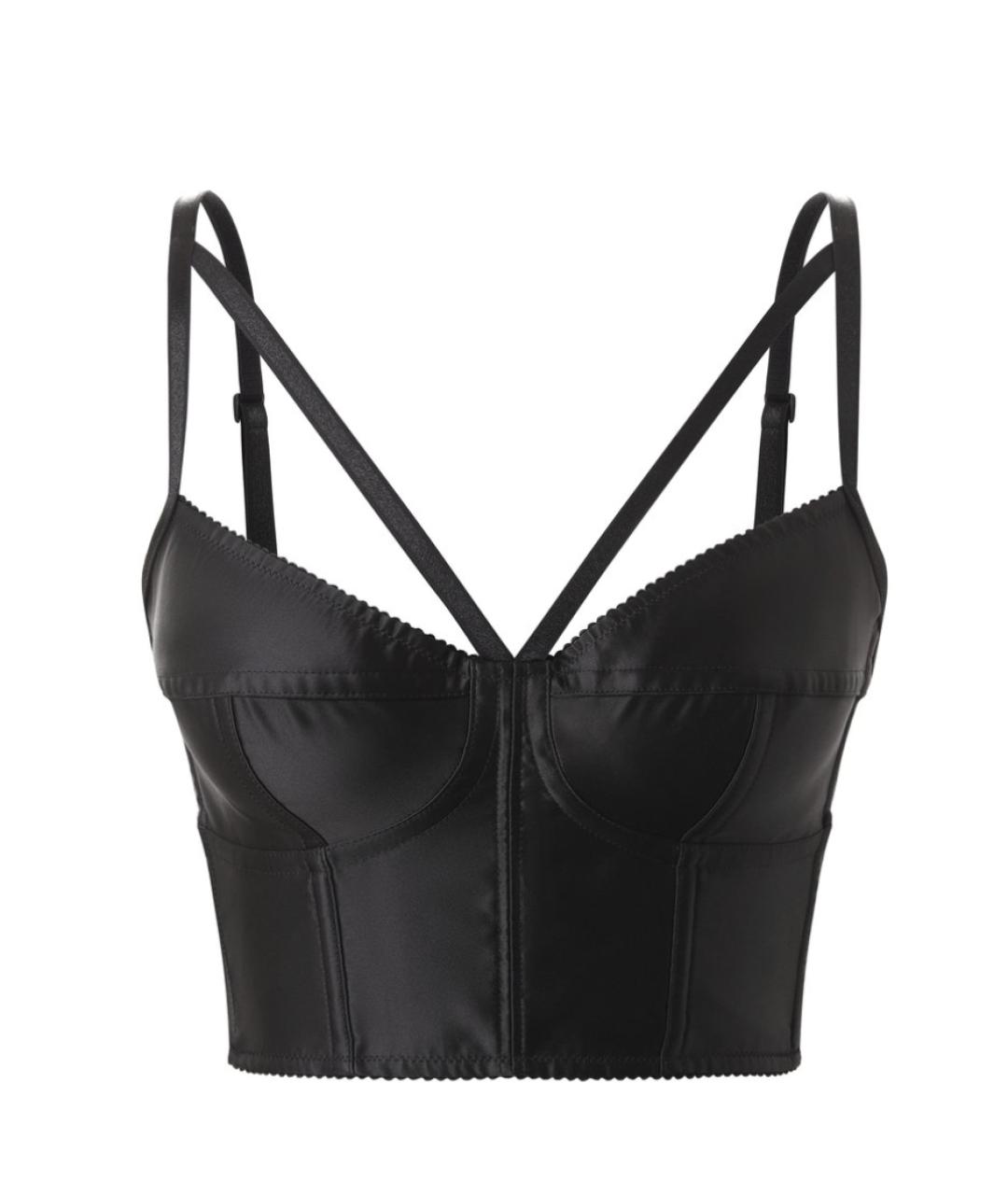 DOLCE&GABBANA Черная синтетическая майка, фото 1