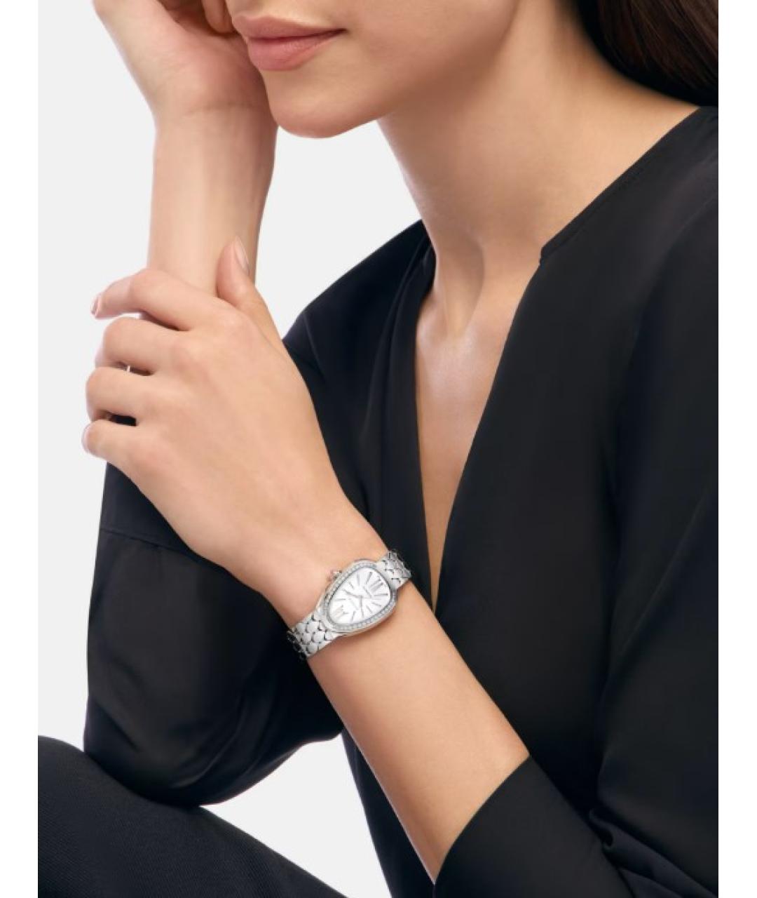 BVLGARI Серебряные металлические часы, фото 5