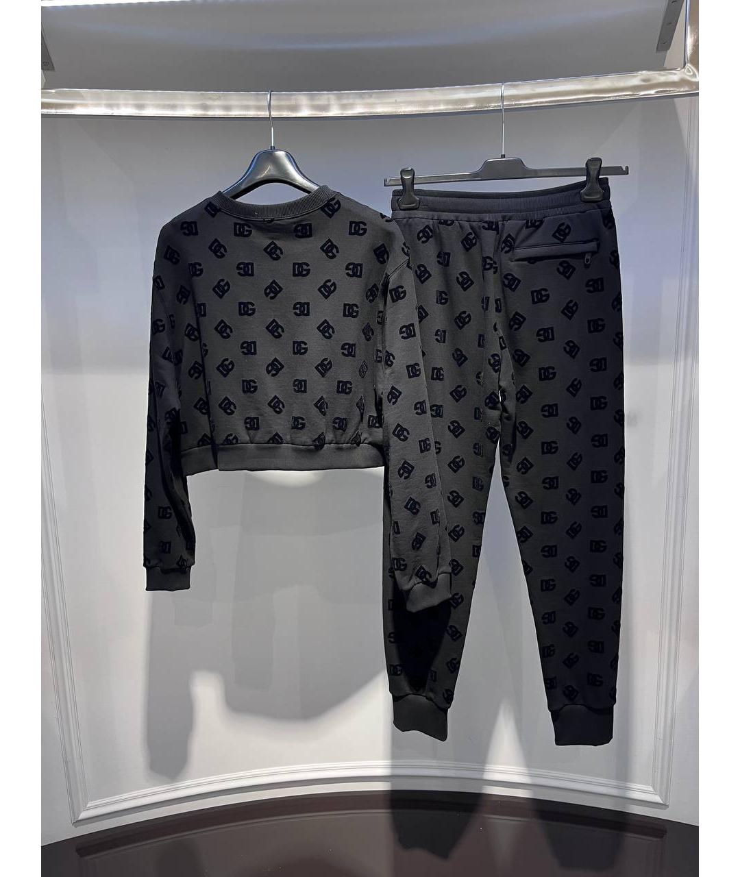 DOLCE&GABBANA Черный хлопковый костюм с брюками, фото 3