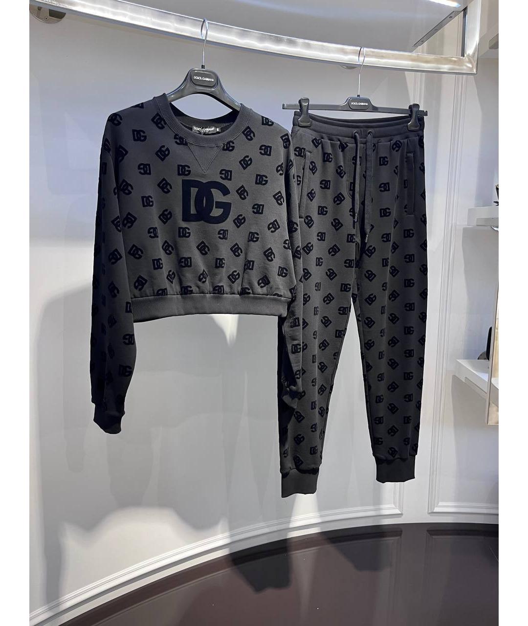 DOLCE&GABBANA Черный хлопковый костюм с брюками, фото 2