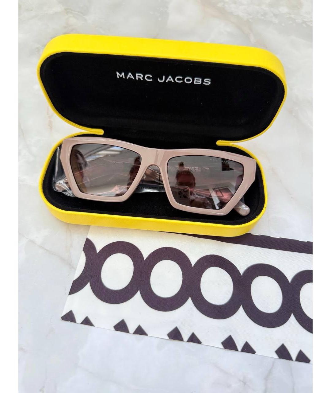 MARC JACOBS Бежевые пластиковые солнцезащитные очки, фото 5
